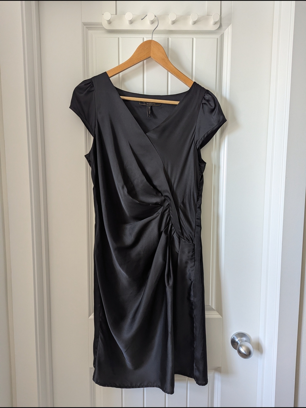 BCBGMaxAzria Black Mini Dress 100% Silk Large